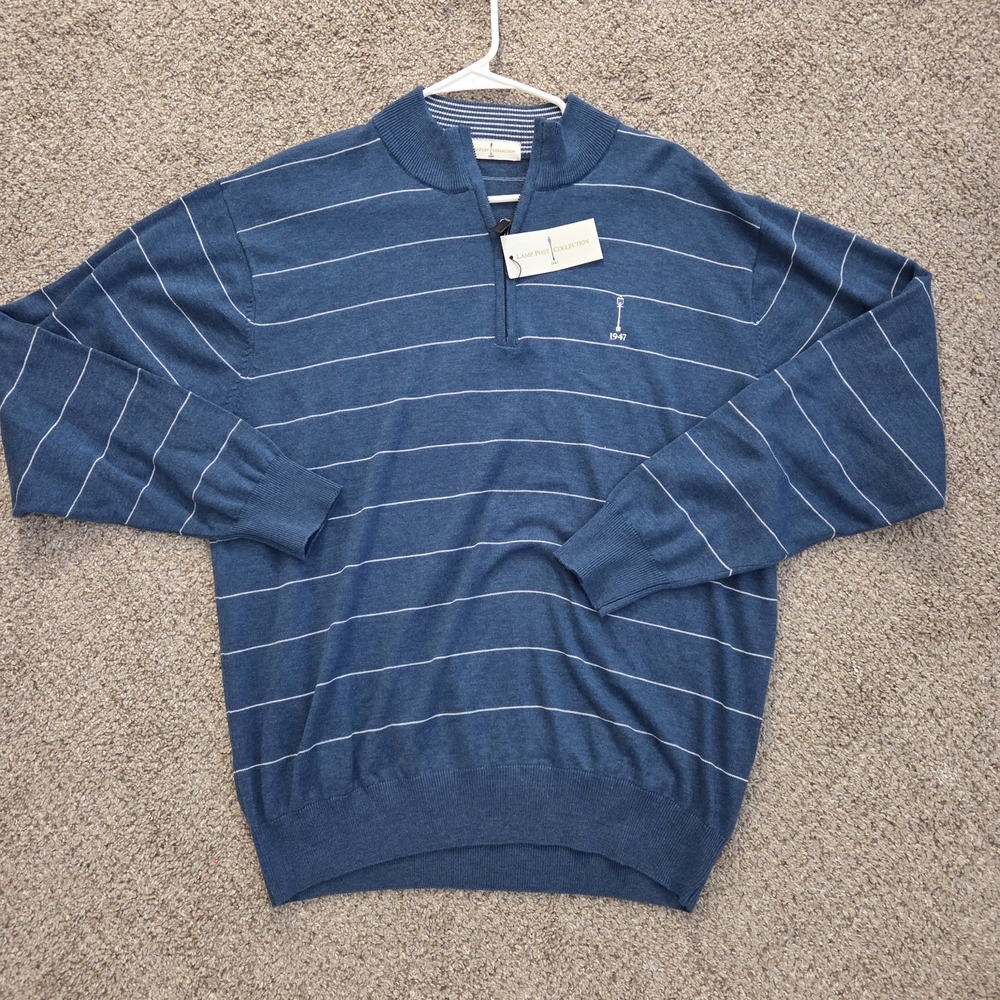 NEW Lamp Post Collection Golf 1/4 Zip Sweater Size XL